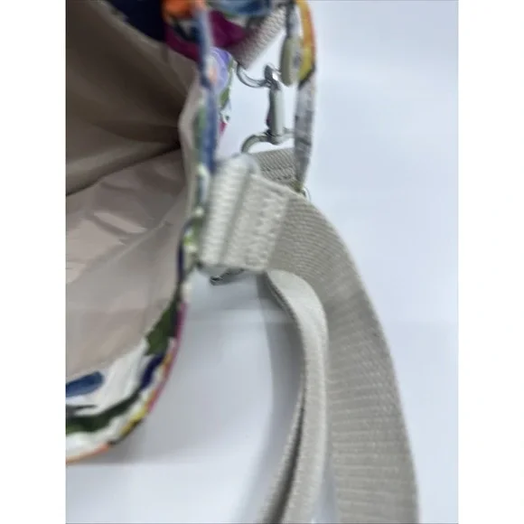 Kipling Flower Power Felicity Nylon Shoulder Bag Top Handle Spring Design - Picture 8 of 12